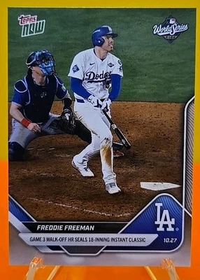 Dodgers 2025 Topps Now Freddie Freeman #908 "18-Inning Walk-off HR-World Series" - Imagem 1 de 4