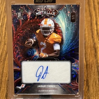 2023 Wild Card Auto Jabari Small 1/1 Red Blue Sparkle - Image 1 of 4