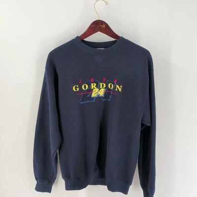 Винтажный пуловер Chase Authentics Jeff Gordon 24 NASCAR темно-синий размер XL - Изображение 1 из 4