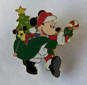 OLD 2001 Disney pin Santa Mickey Mouse Sack Christmas Tree Presents Candy Cane - Picture 1 of 2