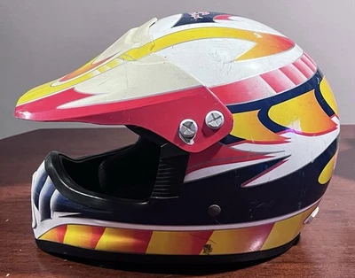 Capacete VEGA Mighty-SMALL ~amarelo, branco, preto vermelho - Imagem 1 de 4
