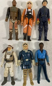 Star Wars Lot of 6 1980’s Posable Action Figures (Luke, Lando, Guard, Hans Solo) - Picture 1 of 12