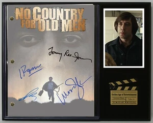 No Country For Old Men Reproduction Signed Movie Script Wood Plaque Display  - Picture 1 of 8