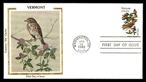Mayfairstamps US FDC 1982 Vermont State Bird and Flower First Day Cover aas_2211 - Picture 1 of 2