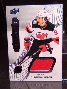 Parche de camiseta 2022-23 Upper Deck Premier #8 Dawson Mercer {1 de 2 listados} - Imagen 1 de 8