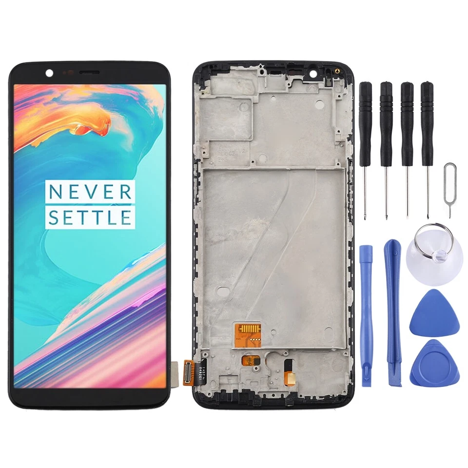 For OnePlus 5T A5010 TFT Material LCD Screen and Digitizer Full Assembly + Frame - Image 1 of 4