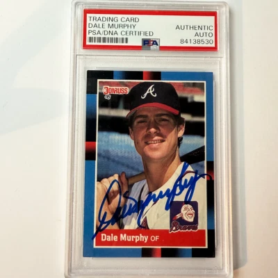 Dale Murphy Signed 1988 Donruss #78 PSA Auto Authentic - Image 1 of 2
