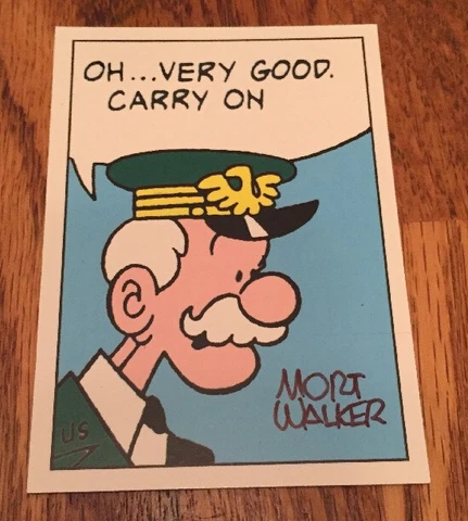 MORT WALKER Artist Creator Signed Autograph 1995 Beetle Bailey Trading Card #8 Cover