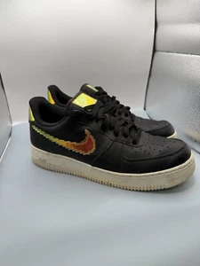 Size 9.5 -{ Nike Air Force 1} Low Iridescent Pixel - Black AF1- Uptown’s retro - Picture 1 of 8