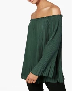 Boohoo Womens Zoe Crinkle Blouse - Picture 1 of 5