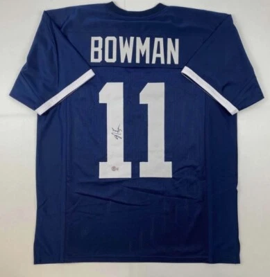 NaVorro Bowman Penn State Autographed Signed Blue College Jersey Beckett BAS COA - Image 1 of 3