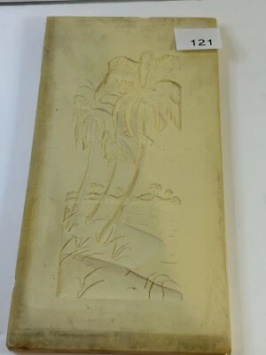 Palm Trees On Beach Paper Casting Mold, Air dry clay and clay mold #121 - Изображение 1 из 4