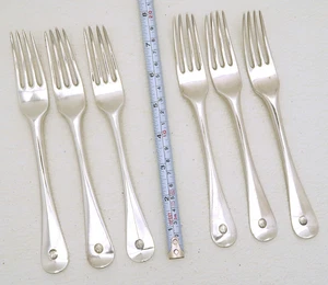 Early Set Six Solid Silver Fork markd Stockholm Sweden JR Made 1767 w Armorial - Picture 1 of 11