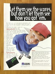 1995 Sega Saturn HORI Fighting Stick SS Controller Print Ad/Poster Authentic Art