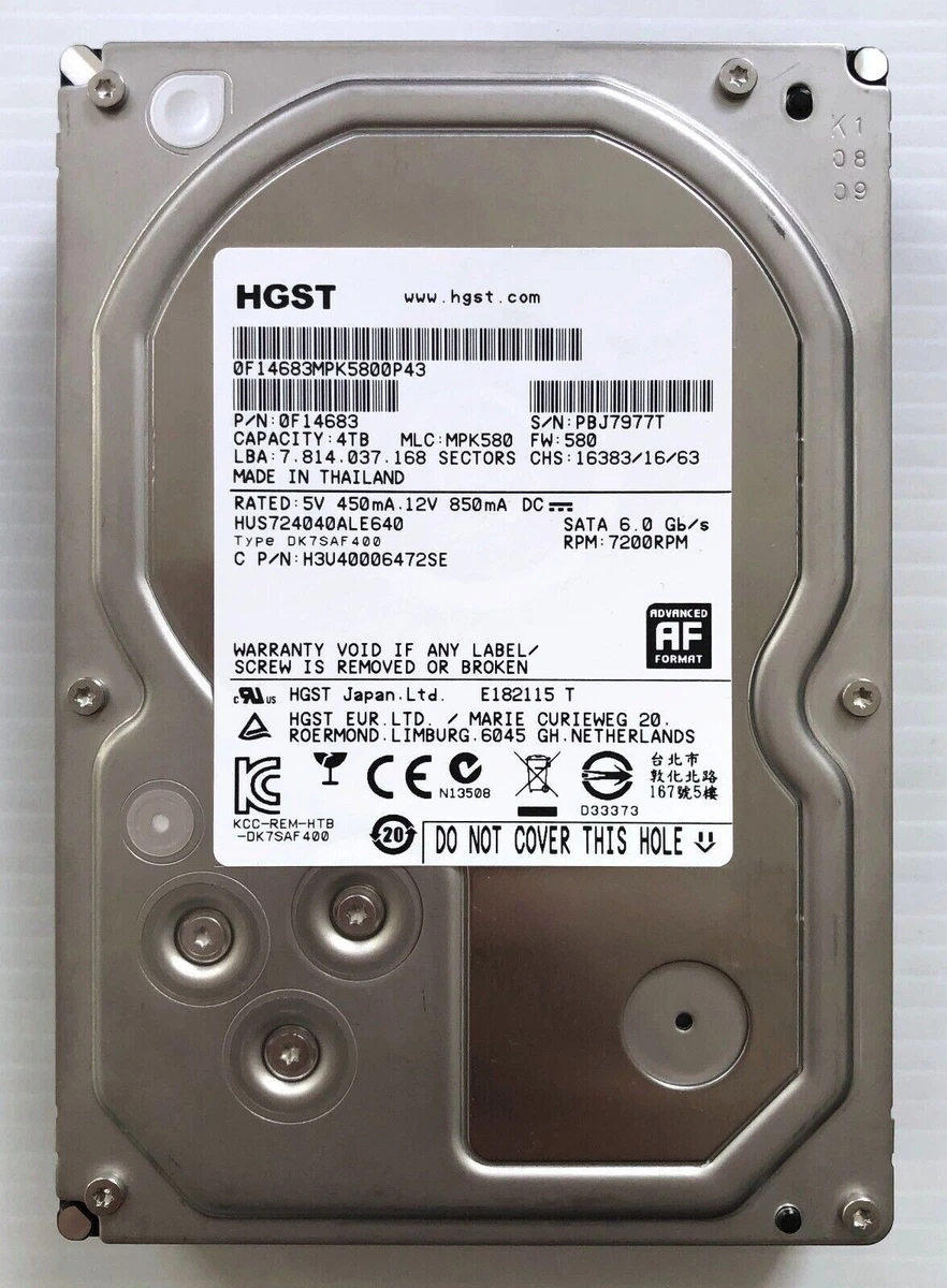 HGST 4TB Computer Internal Hard Disk Drives for sale | eBay