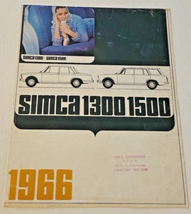 Brochure Publicitaire Gamme SIMCA 1966 - Bel Etat - Picture 1 of 5
