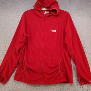 The North Face Hoodie Women's XL Jacket Full Zip Red Lightweight