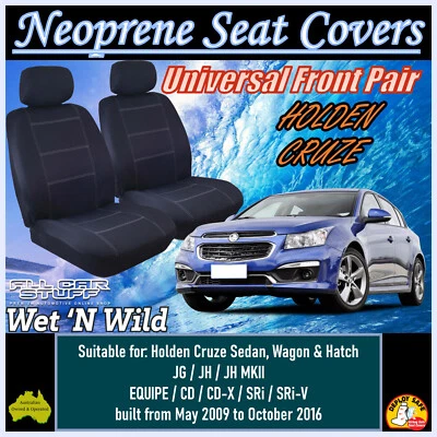 Neoprene Front Seat Covers suitable for Holden Cruze JG/JH: 05/2009 to 10/2016 - image 1 of 4