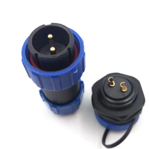 SP21 2pin Waterproof Electrical Equipment Cable Connector Plug Cable Gland Cap - Picture 1 of 10