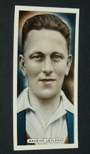ARDATH CIGARETTES CARD 1935 CRICKET CELEBRITIES #6 MAURICE LEYLAND YORKSHIRE