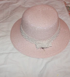 GIRLS EASTER HAT-PEACH - Picture 1 of 1
