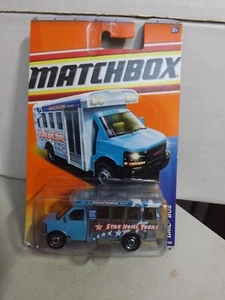 2010 Matchbox Blue GMC Bus City Ation 62 of 100 "Star Home Tours" - Picture 1 of 3