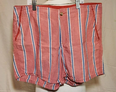Pantalones Cortos Para Mujer Columbia PFG Talla 14 Rayas Rojo Azul Blanco Foto 1 de 4