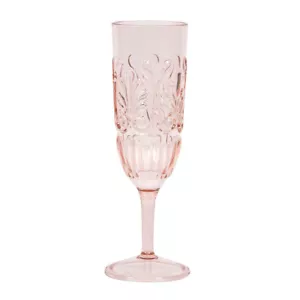 NEW Flair Decor Scollop Acrylic Champagne Flute Pink - Picture 1 of 1