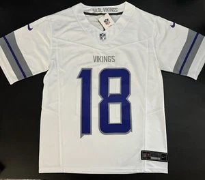 Medium Jefferson #18 Vapor FUSE Jersey Winter Warrior Elite Quality Vikings - Picture 1 of 11