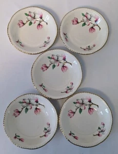 Set of 5 Homer Laughlin Dogwood Liberty Dessert Bowls 5 3/4" VTG Pink Floral - Picture 1 of 12