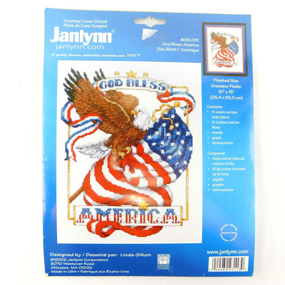 Janlynn Counted Cross Stitch 23-113 God Bless America L1