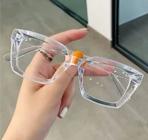 Hot Square Transparent Glasses Anti Blue Light Eyewear Computer Mobile Phone Sp - Picture 1 of 6