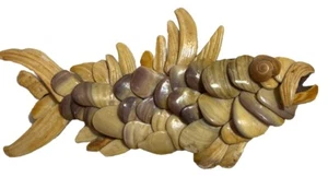 Vintage Fish Wall Décor Fish Wall Art Sculpture Hand Crafted 6.5" - Picture 1 of 6