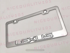 3D Lexus Stainless Steel Chrome Finished License Plate Frame - Picture 1 of 1