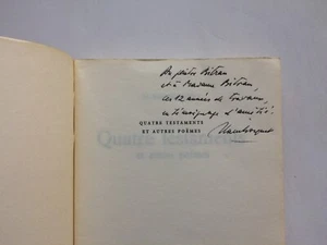 Alain BOSQUET " Vier Testamente " E.O. NUM. mit VERSAND, Gallimard 1967 - Bild 1 von 2