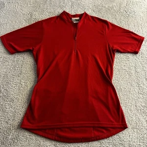 Vintage Nashbar Cycling Biking Shirt 1/4 Zip Made in USA Red Size Large - Picture 1 of 9