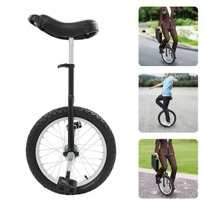 Adjustable Seat 16 in Unicycle Black Bicycles Cycling LMaximum Load 110lbs - Picture 1 of 15