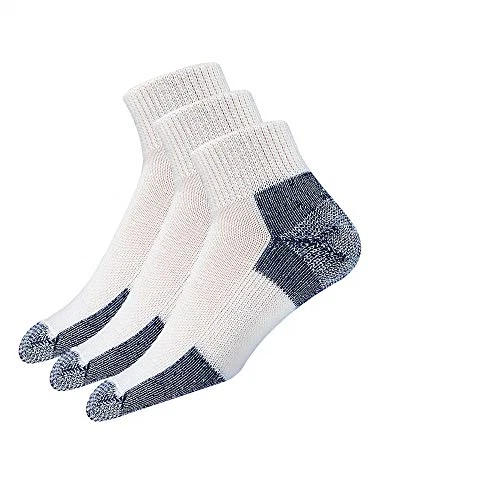 Thorlos JMX Men's Maximum Cushion Ankle Running Socks - Size L - White/Navy