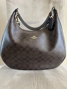 Coach HARLEY Hobo Converible handbag Color: Brown/Black - Picture 1 of 7