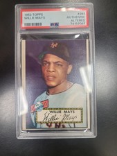 1952 Willie Mays Card 261 Red Back Authentic Altered