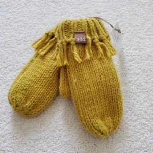 NWT Peppercorn Kids Green Fringe Lined Mittens szM/L (3-6yrs) - Picture 1 of 8