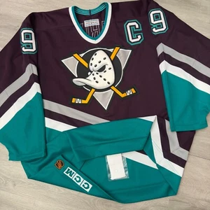 Authentic PAUL KARIYA Anaheim Mighty Ducks Jersey 52 CCM Disney 90s Vintage - Picture 1 of 12