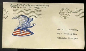 1944 WW2 PATRIOTIC SHERMAN #10744 KRAKORA PUBLISHER "FREE" FORT BRAGG, NC - Bild 1 von 1