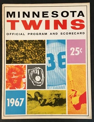 HARMON KILLEBREW 2 HOME RUNS 1967 PROGRAM MINNESOTA TWINS--KANSAS CITY ATHLETICS - Image 1 of 4