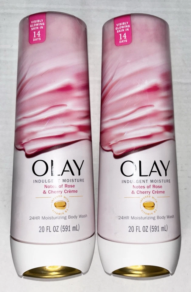 Olay Indulgent Moisture Body Wash, Rose & Cherry Crème 20 fl oz Lot Of 2 - Image 1 of 1