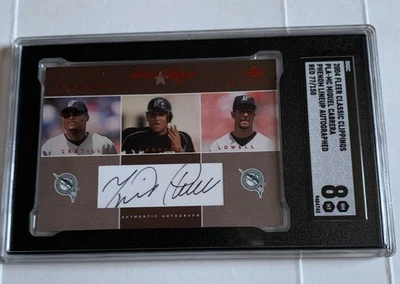 2004 Fleer Classic Clippings Miguel Cabrera Phenom Auto 77/150 #PLA-MC SGC 8 - Image 1 of 3