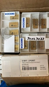 (5)SECO 5-5911 CP250T API 5TPI BUTTRESS External Laydown Carbide Insert - Picture 1 of 2
