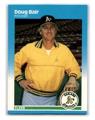 1987 Fleer Glossy #386 Doug Bair - Oakland Athletics - Image 1 of 2
