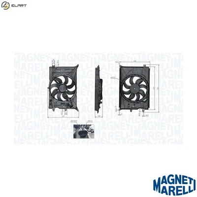 FAN ENGINE COOLING 069422777010 FOR JEEP FIAT 552 82 151 1.0L 3cyl RENEGADE SUV - Image 1 of 4