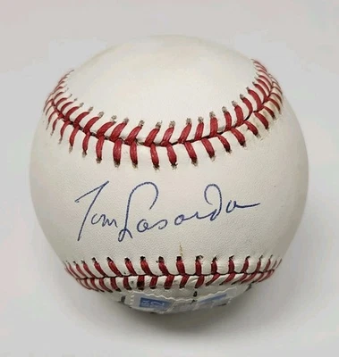 Tommy Lasorda Signed Auto Official National League Baseball HOF Postmark B5 - Image 1 of 4